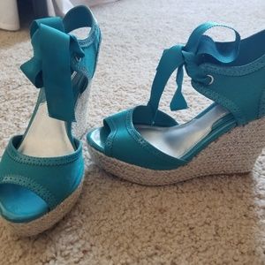 Teal shoes
